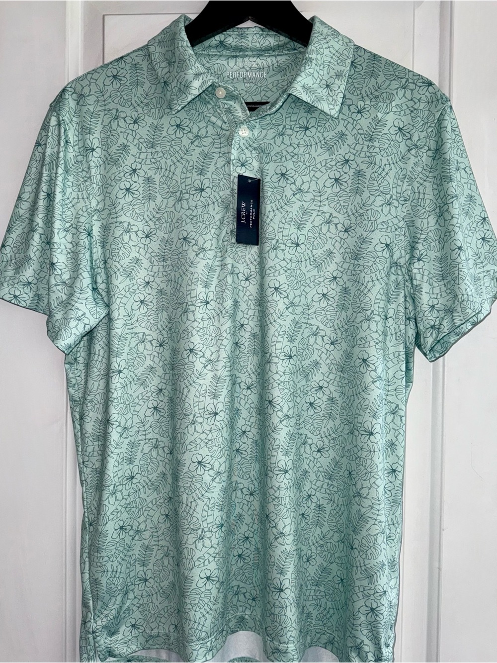 J. Crew NWT Performance Polo in Spearmint Peach Floral